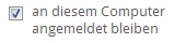 automatische Anmeldung aktiv