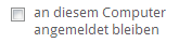 automatische Anmeldung aktiv
